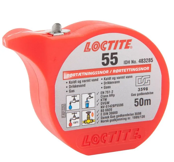 LOCTITE 55 rørtettingssnor 50m