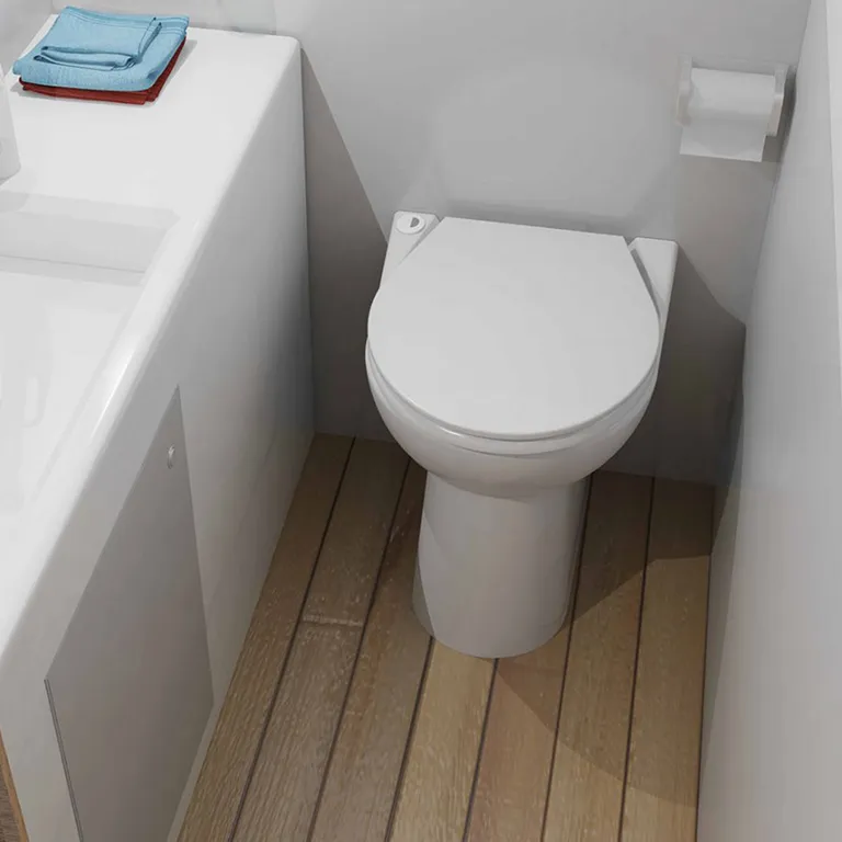 Sanimarin C43 Comfort Luxe 12V toalett med ECO-spyling og elektronisk spyleknapp