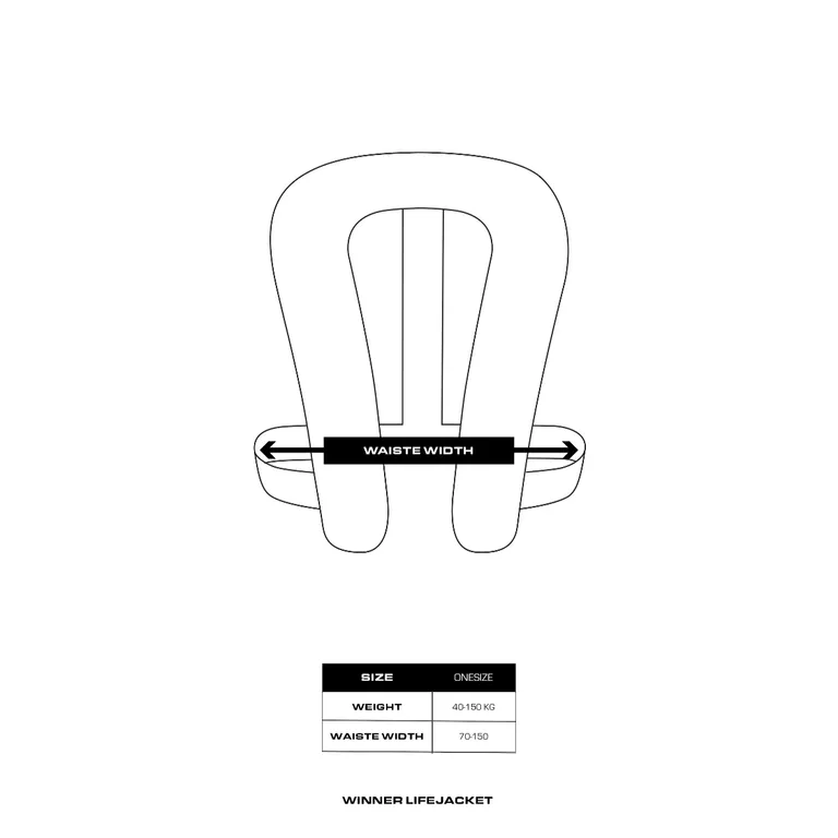 Baltic Winner 150 Auto redningsvest 40-150kg, sort