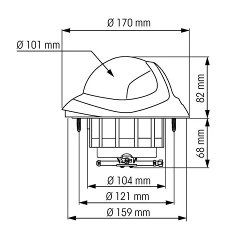Plastimo kompass Olympic 115, svart