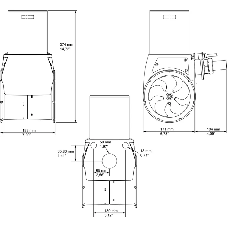 Side-Power SX35/140 hekkthruster (35kg)