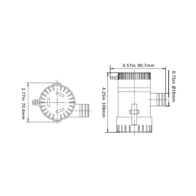 Seaflo 01 Series 500GPH lensepumpe (12V)
