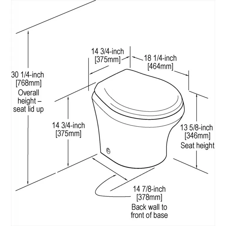 Dometic MasterFlush 8120 Elektrisk Toalett 12V