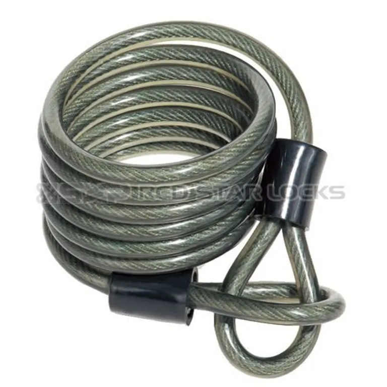 Sikkerhetswire med øye 5m plastbelagt rustfri