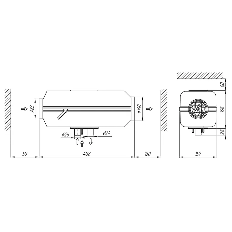 Autoterm Air 4D Pro Marine 12V dieselvarmer