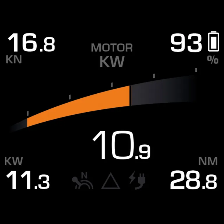 Torqeedo TorqLink gasshåndtak med fargedisplay for Cruice-modeller med TorqLink