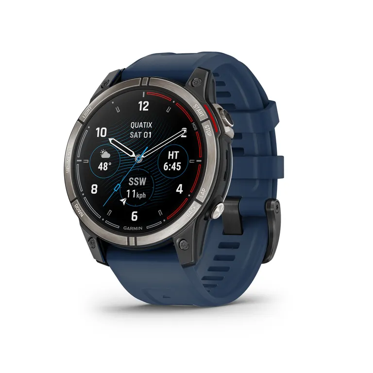 Garmin quatix 7 Pro, 47 mm maritim smartklokke, AMOLED-skjerm, multibånd GPS, silikonrem