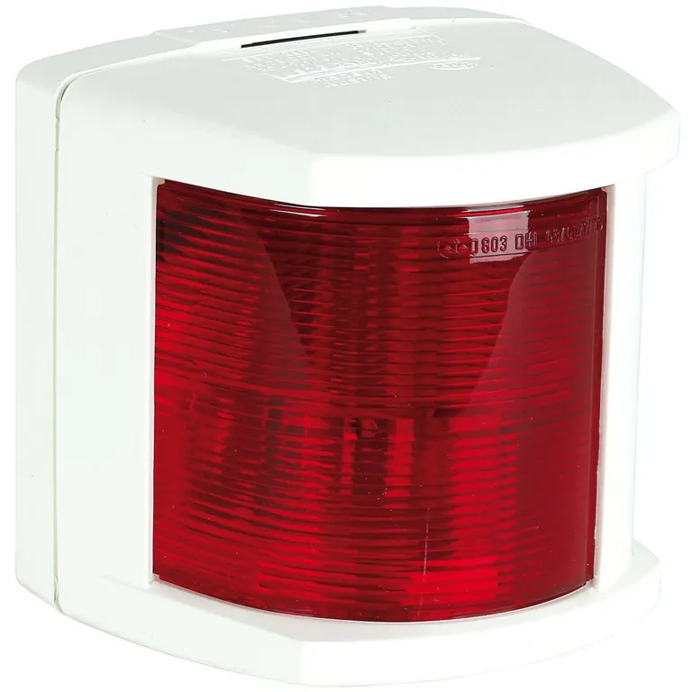 Hella modell 2984 babord (rød) lanterne med hvitt hus