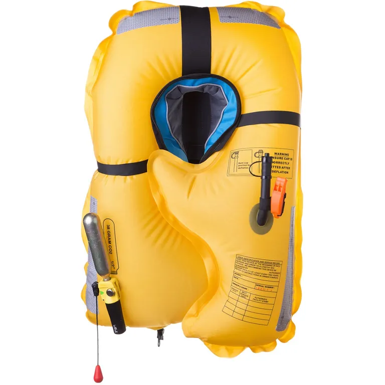 Seago Active oppblåsbar redningsvest med selefeste 190N (rød/grå)