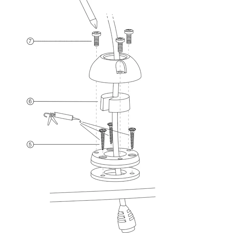 Scanstrut Kabelgjennomføringer Plast, 9-14mm, plugg Ø30mm - Varenummer: SCDS30-P