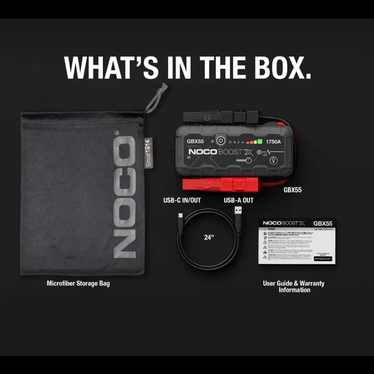 NOCO Boost X GBX55 Lithium Startbooster 12V 1750A USB-C