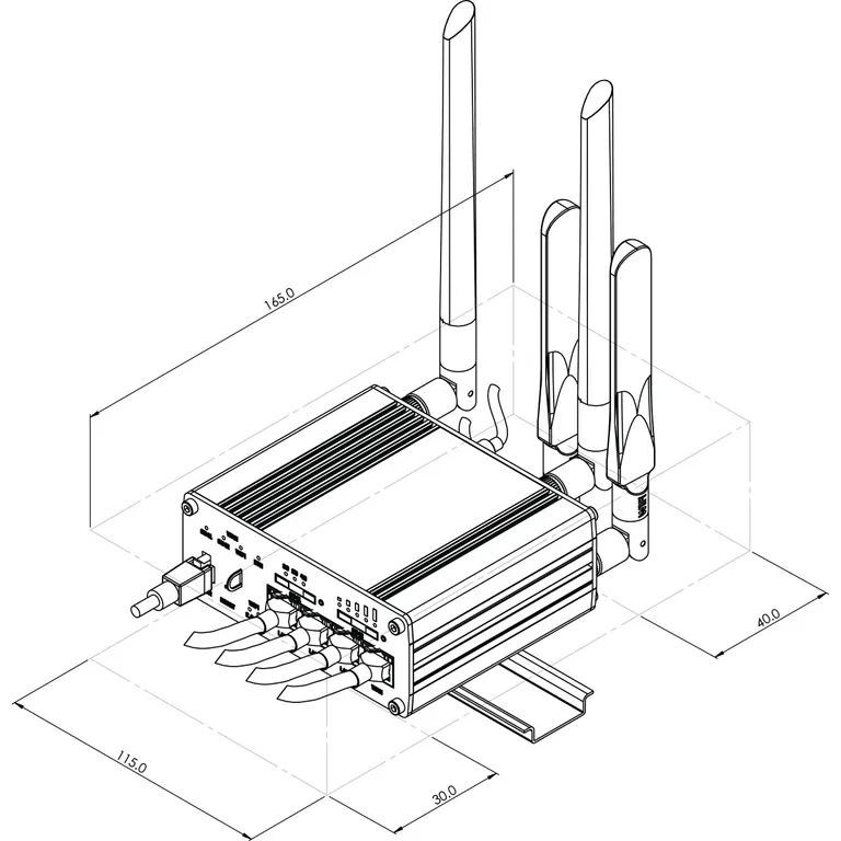 Teltonika RUTX50 WiFi 5G-router, 12V marinepakke