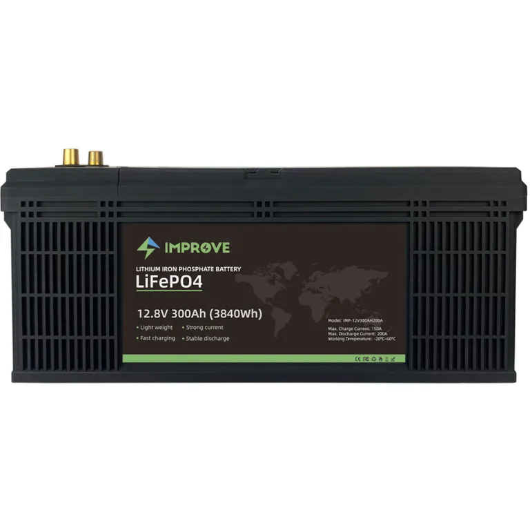 Improve Lithium 12V LiFePO4 batteri 300Ah med 200A BMS