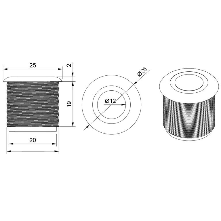 Vanntett LED touchdimmer 12 / 24 Volt