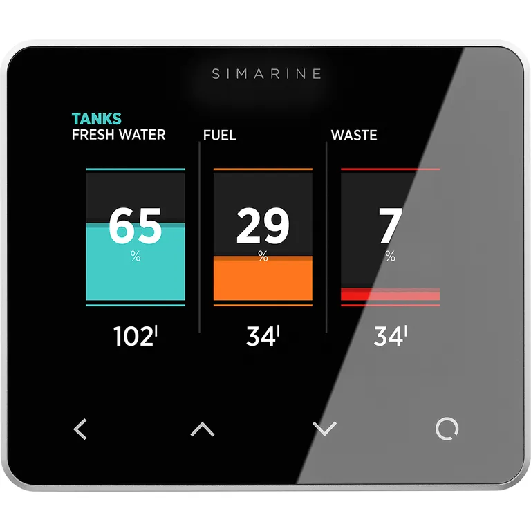 Simarine PICOone batteri-, temperatur- og tankmåler med 300A shunt (sølv)