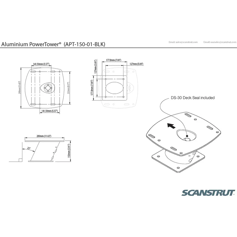 ScanStrut Aluminium Sort PowerTower 15cm