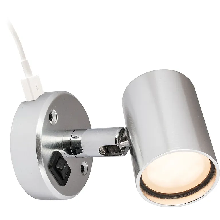 Båtsystem Tube D1 leselys med USB-kontakt