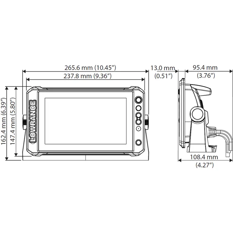Lowrance Elite-7 FS kartplotter med ekkolodd (inkl. HDI giver)