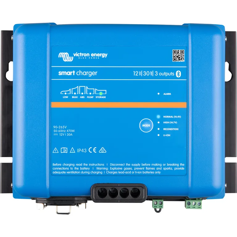 Victron Energy Smart IP43 12V 30A batterilader 3-kanaler