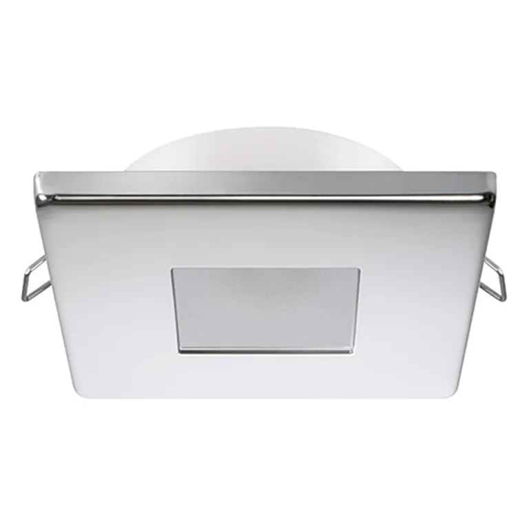 Quick Club Edwin C IP40 downlight/vegglampe, stål, 72x72mm/2W/dybde 16mm