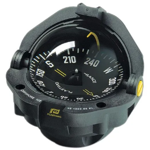 Plastimo kompass Offshore 105, svart med flat kompassrose