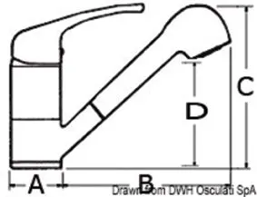 Osculati Diana blandebatteri med uttrekkbar dusj