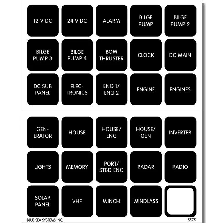 Blue Sea Panel for Batteribank 12V/24V 350A – Hovedstrømtavle