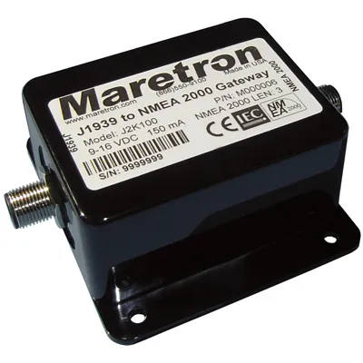 Maretron J2K100 motordataovervåkning J1939 til NMEA2000