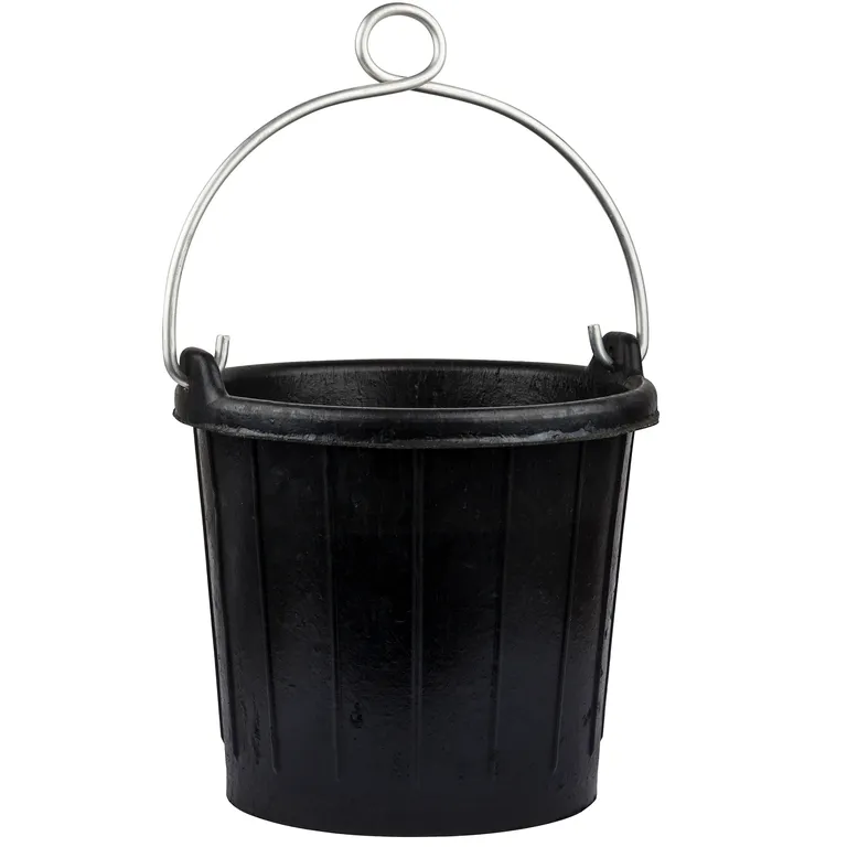 Solid 9-liter gummibøtte med kraftig rustfri hank