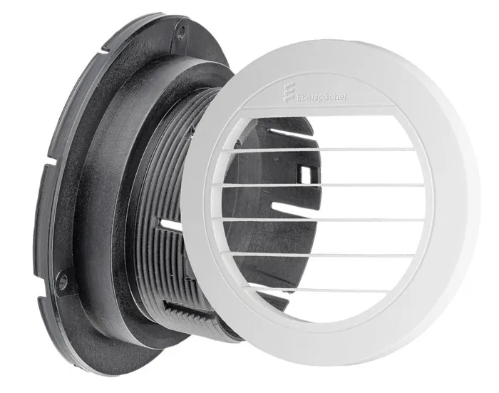 Eberspächer 75mm åpen luftutslipp (hvit)