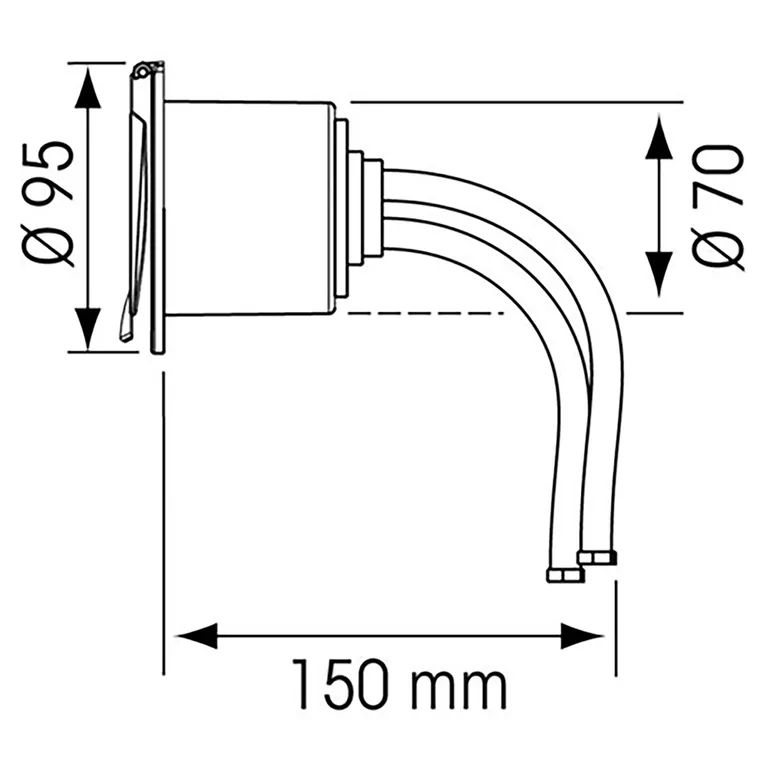 Plastimo Deck Shower blandebatteri (hvit)