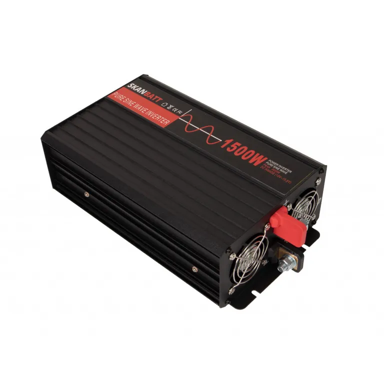 WPSW-R 1500W ren sinus-inverter med trådløs fjernkontroll - 12Volt 