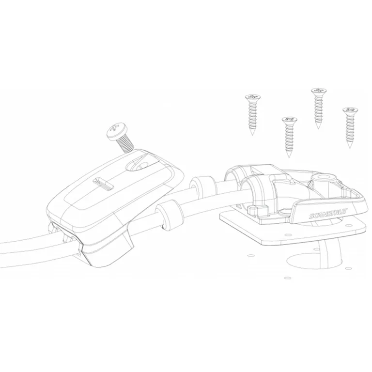 Scanstrut DS-HD6-BLK, 6 mm kabelgjennomføring