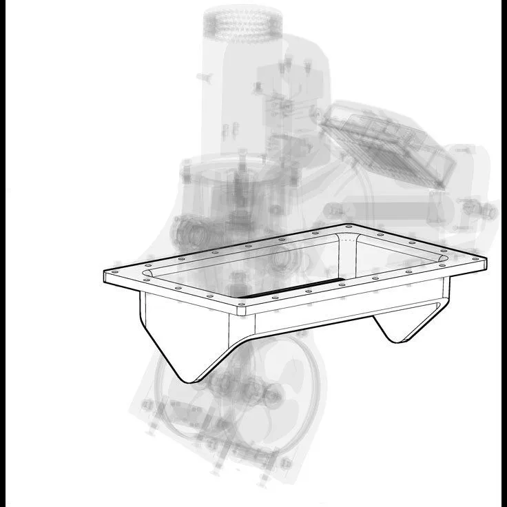 Side-Power SRV og SRL monteringsflens for thrustere med Ø250mm tunnel