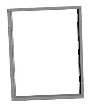 Isotherm ramme for flushmontering av 85L, sølv, øvre eller nedre del