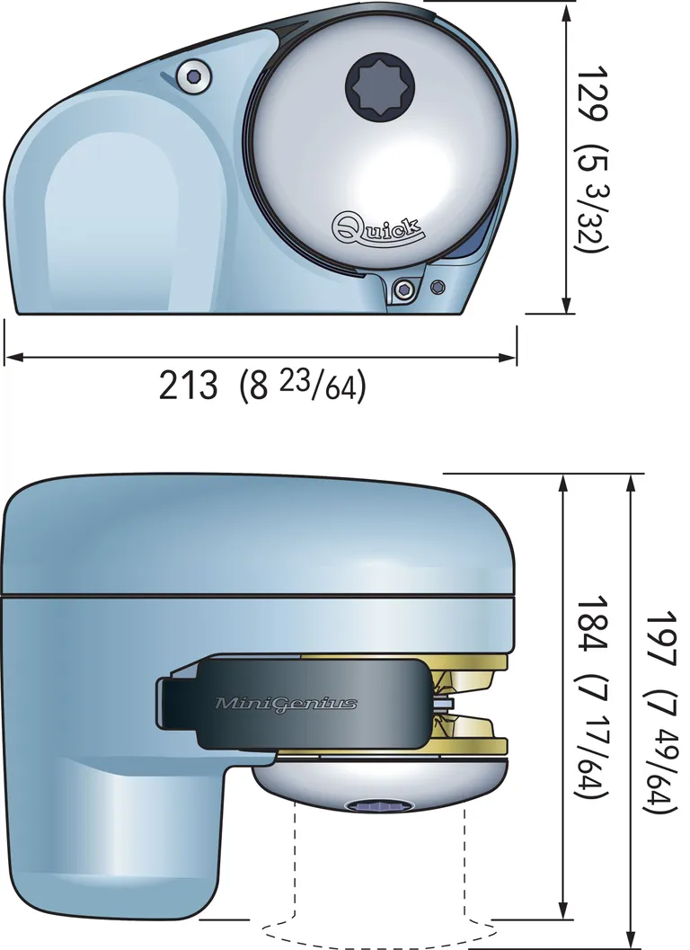 Quick Genius GP2 500 12V 150W ankervinsj, 6 mm kjetting