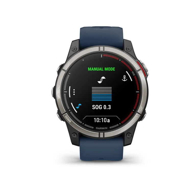 Garmin quatix 7 Pro, 47 mm maritim smartklokke, AMOLED-skjerm, multibånd GPS, silikonrem