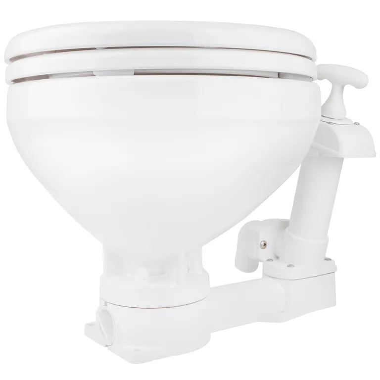 Matromarine manuelt toalett med stor bolle og soft close-lokk
