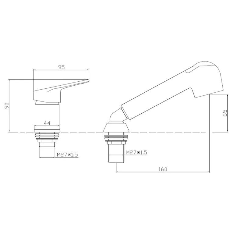 Osculati Olivia kran med dusjhode