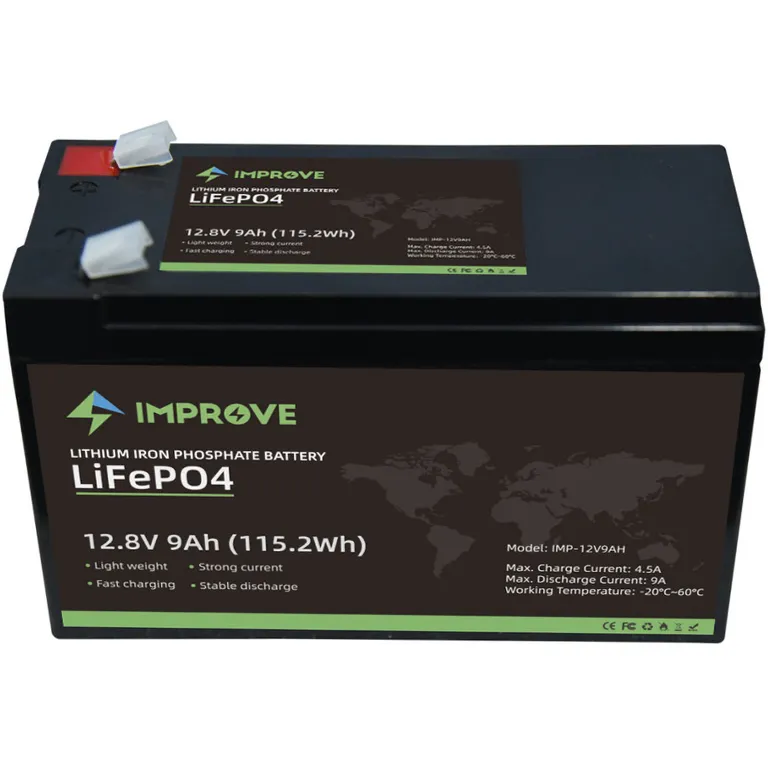 Improve Lithium 12V LiFePO4 batteri 9Ah med 9A BMS