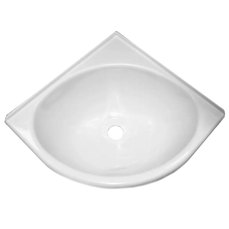 Vask i ABS-plast for hjørnemontering 280x280mm