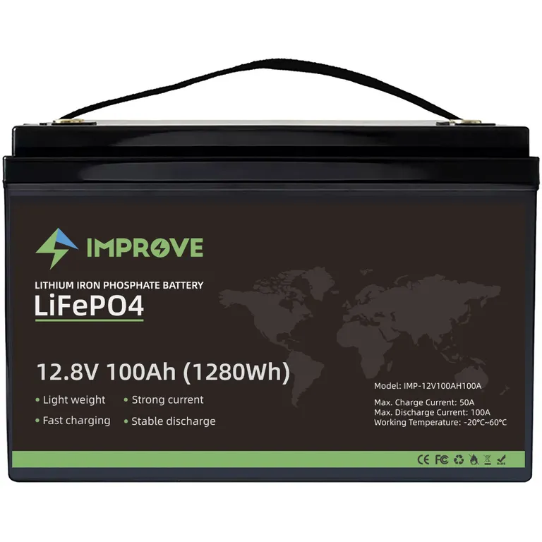 Improve Lithium BT 12V LiFePO4 batteri 100Ah med 100A BMS, Bluetooth