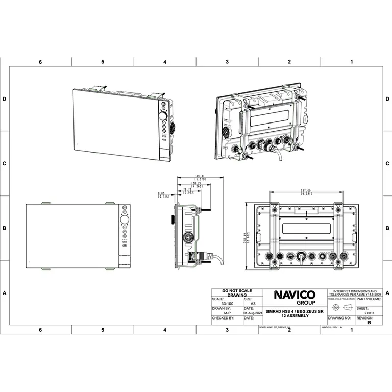 Simrad NSS 4 12" kartplotter med ekkolodd