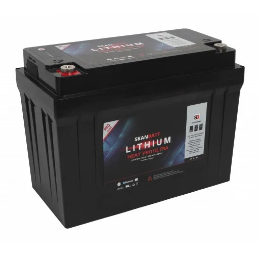 Skanbatt Lithium Heat Pro Ultra 12V LiFePo4 batteri 100Ah med 150A BMS
