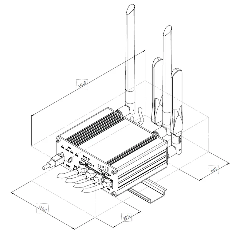 Teltonika RUTX11 WiFi 4G-router av profesjonell kvalitet