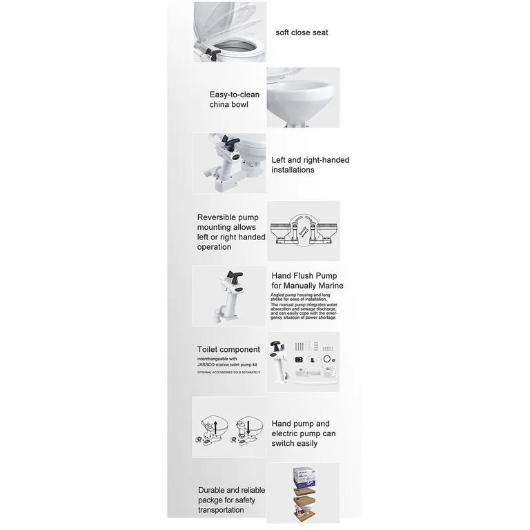 Seaflo Manuelt Toalett Regular Twist n' Lock