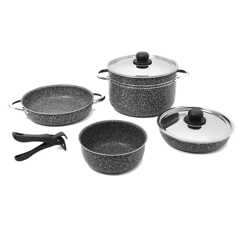 Stone Rock grytesett 7 deler, 16-20 cm, aluminium