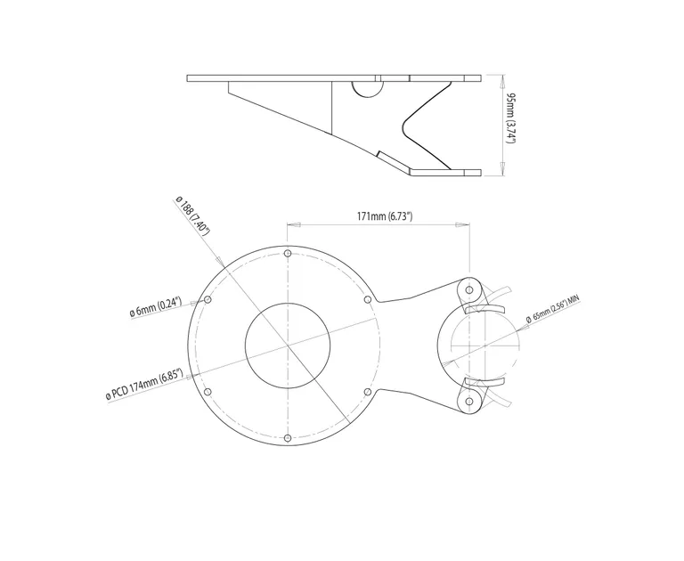 Scanstrut Camera Mast Mount 02 brakett til termisk kamera