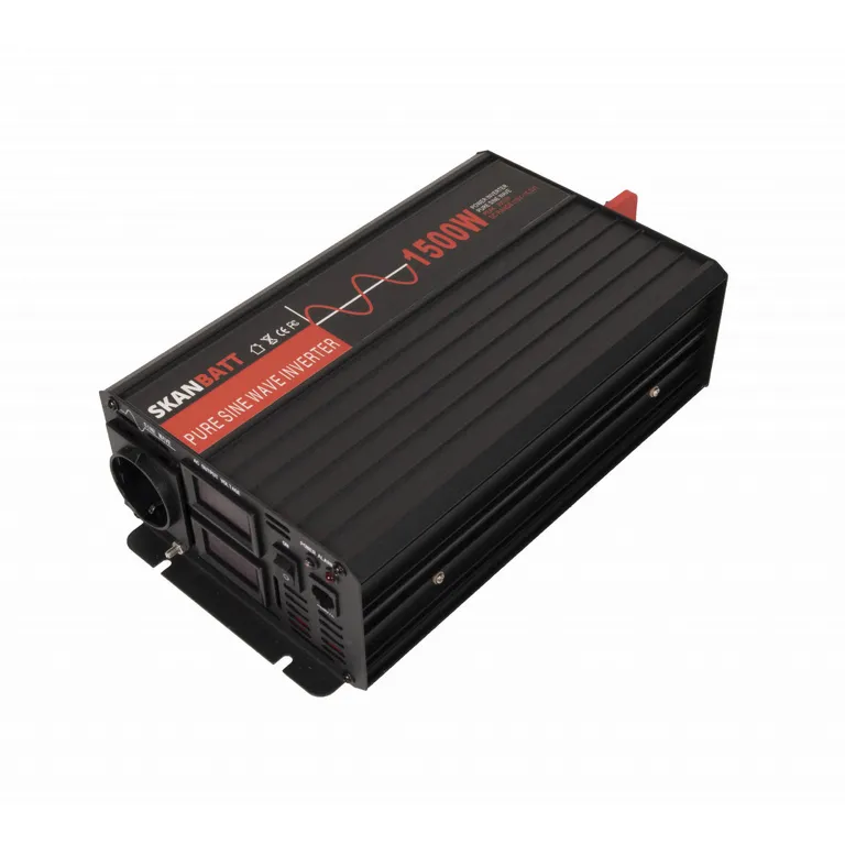 WPSW-R 1500W ren sinus-inverter med trådløs fjernkontroll - 12Volt 