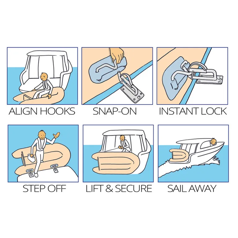 Insta-lock Snap Davit med nedsenket feste